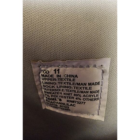 Jumping Beans Reagann Toddler Girls Winter Sweater Boots Lavender Purple Size 11 - Picture 12 of 14